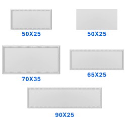 Placa Aluminio Plateada